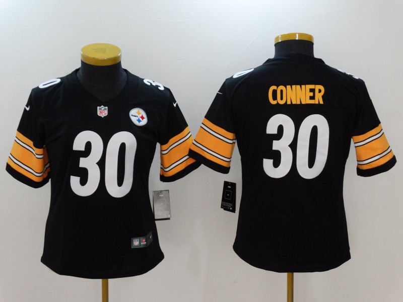 Womens Pittsburgh Steelers #30 Conner Vapor Limited Black Jersey