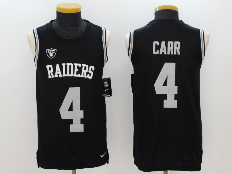 Mens NFL Oakland Raiders #4 Carr Black Tank Top