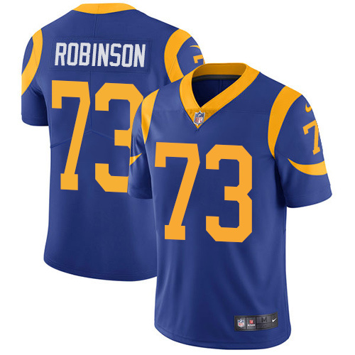 NFL Los Angele Rams #73 Robinson Vapor Limited Blue Jersey