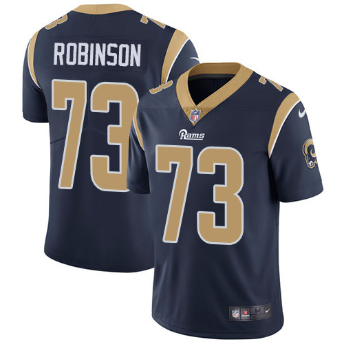 NFL Los Angele Rams #73 Robinson Vapor Limited D.Blue Jersey