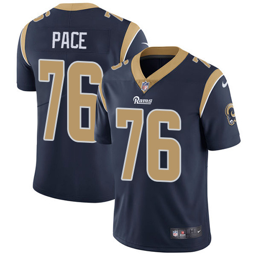 NFL Los Angeles Rams #76 Pace D.Blue Vapor Limited Jersey