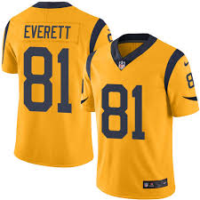 NFL Los Angeles Rams #81 Everett Yellow Color Rush Elite Jersey.jpeg