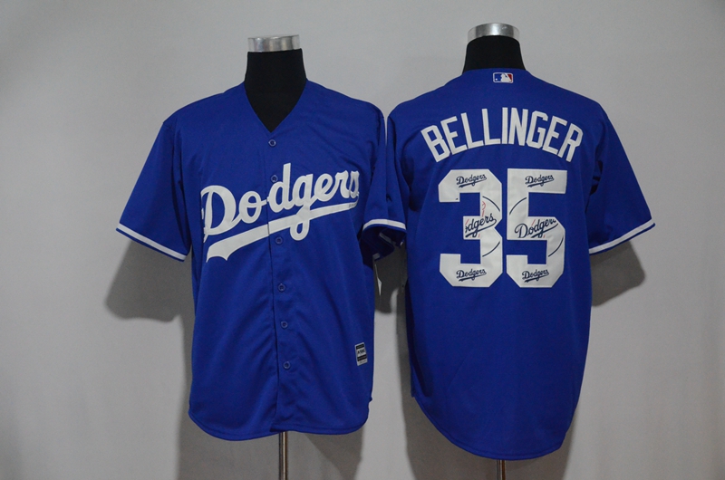 MLB Los Angeles Dodgers #35 Bellinger Blue Printed Jersey