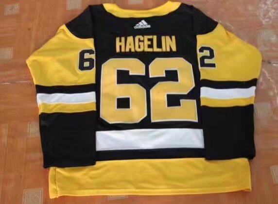 Adidas NHL Pittsburgh Penguins #62 Hagelin Black Jersey