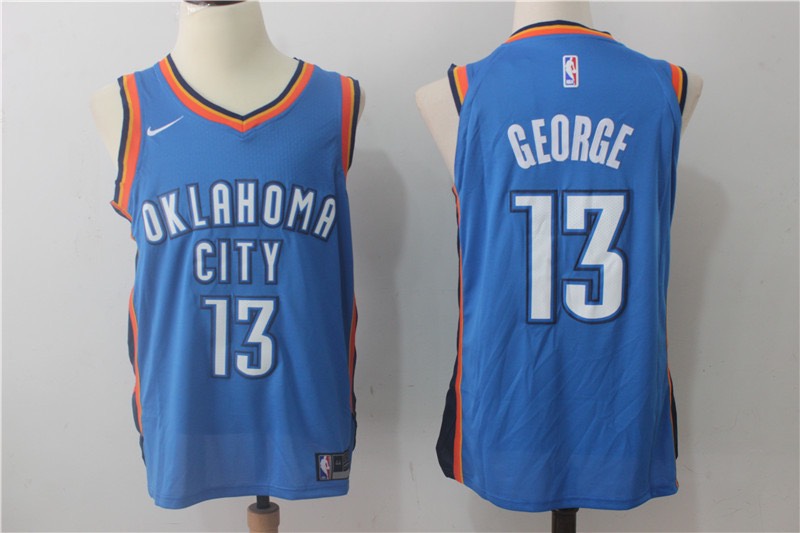 Nike NBA Oklahoma City Thunder #13 George Blue Jersey