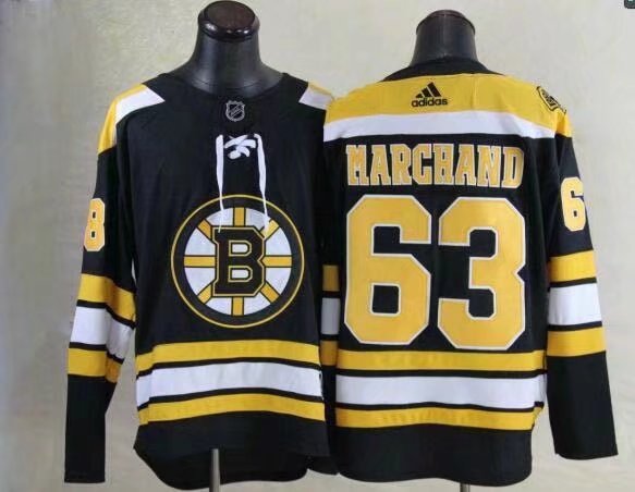 Adidas NHL Boston Bruins #63 Marchand Black Jersey