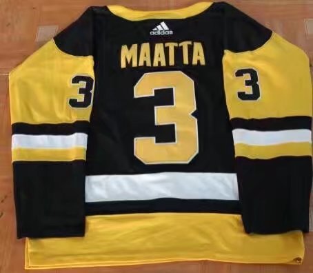 Adidas NHL Pittsburgh Penguins #3 Maatta Black Jersey