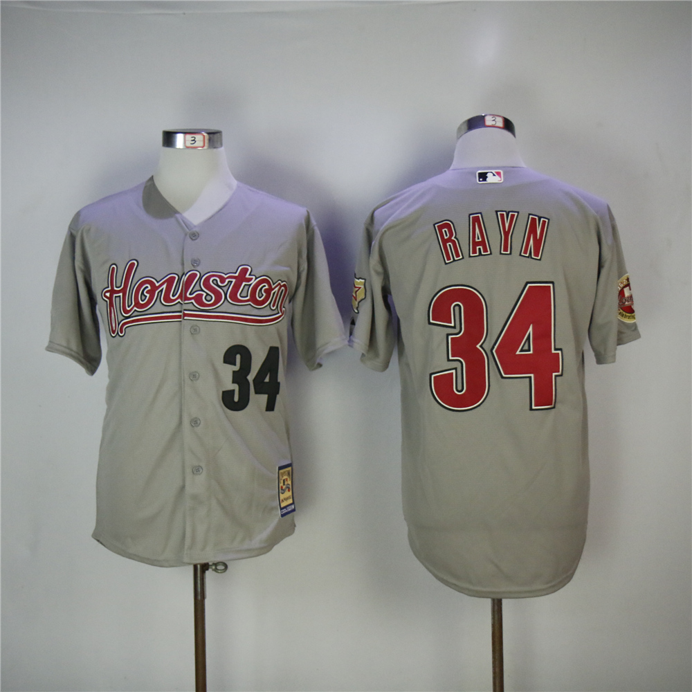 MLB Houston Astros #34 Ryan Grey Throwback Jersey