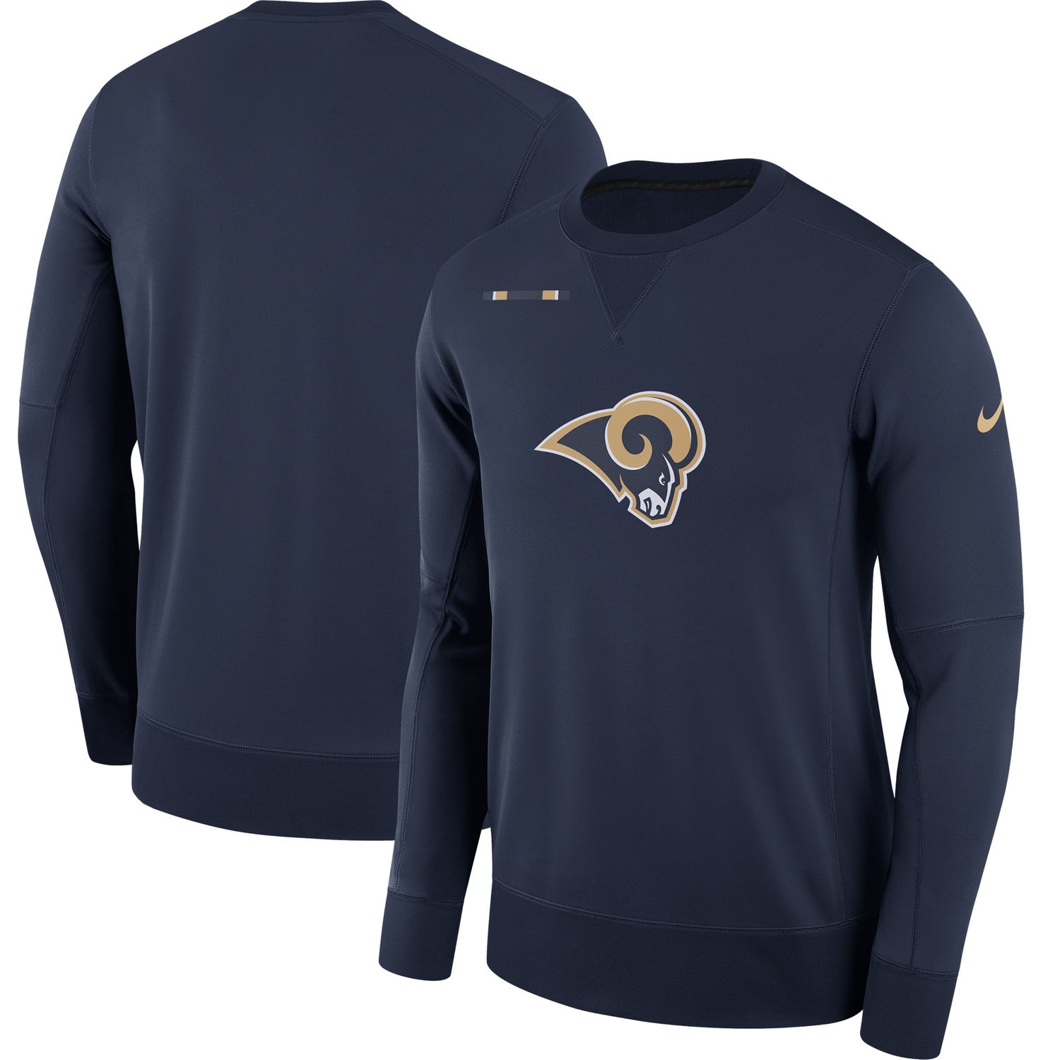 Mens Los Angeles Rams Nike Navy Sideline Team Logo Performance Sweatshirt