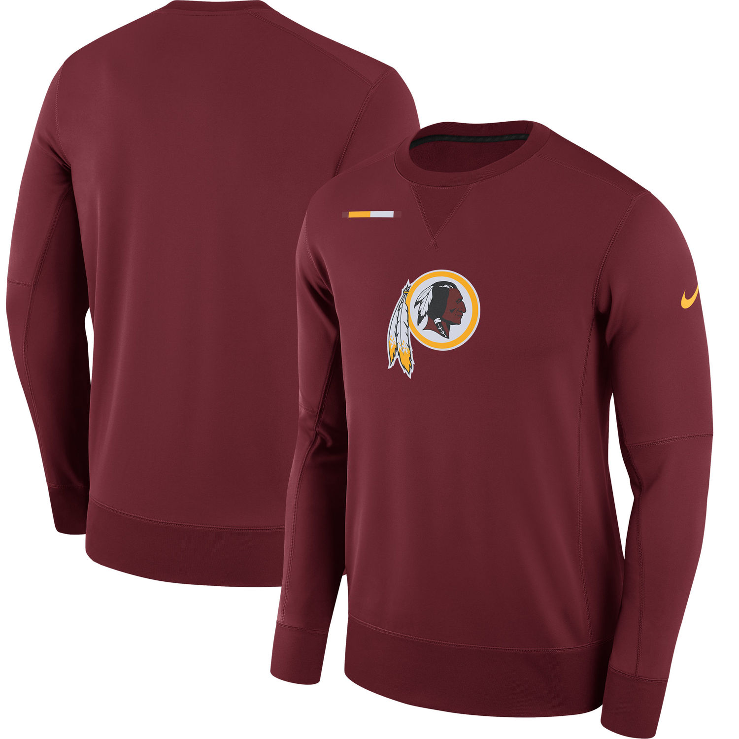 Mens Washington Redskins Nike Burgundy Sideline Team Logo Performance Sweatshirt