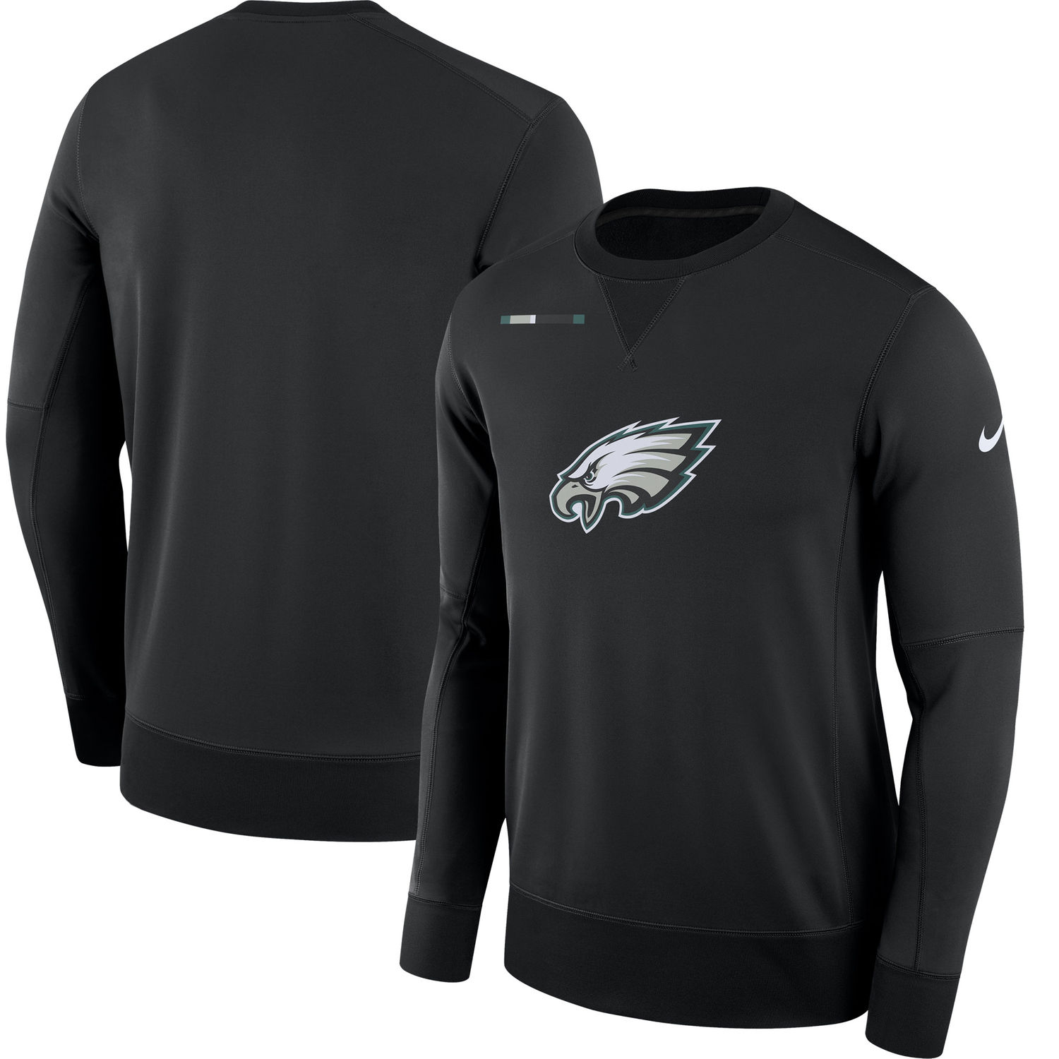 Mens Philadelphia Eagles Nike Black Sideline Team Logo Performance Sweatshirt