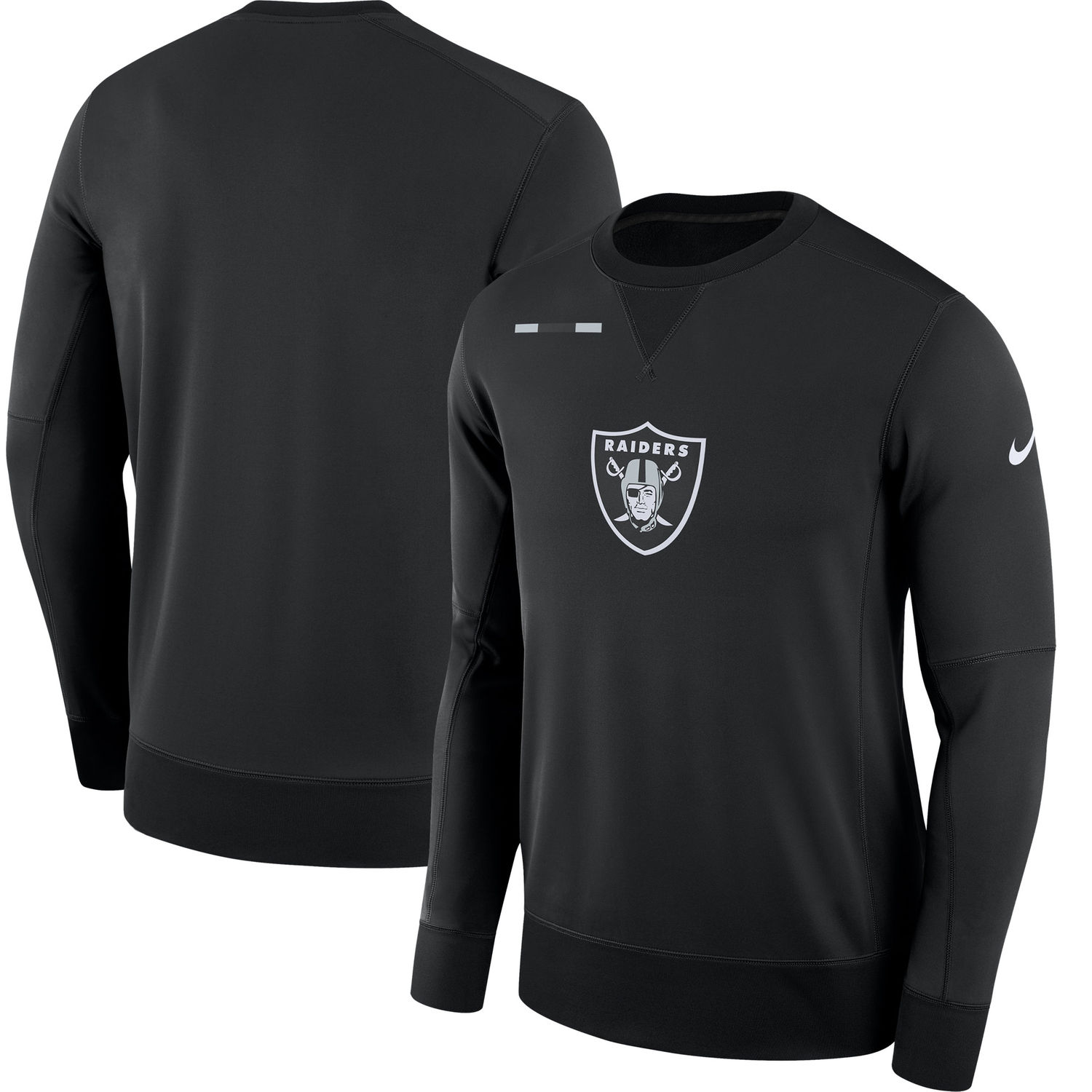 Mens Oakland Raiders Nike Black Sideline Team Logo Performance Sweatshirt