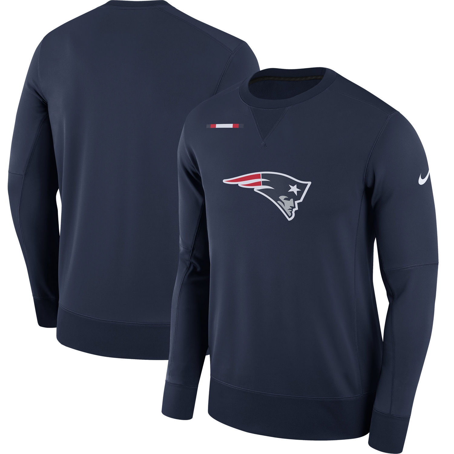 Mens New England Patriots Nike Navy Sideline Team Logo Performance Sweatshirt