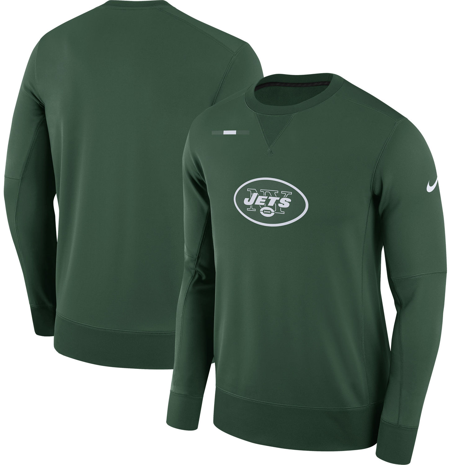 Mens New York Jets Nike Green Sideline Team Logo Performance Sweatshirt