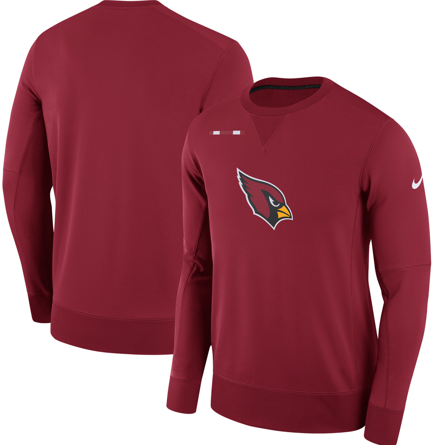 Mens Arizona Cardinals Nike Cardinal Sideline Team Logo Performance Sweatshirt