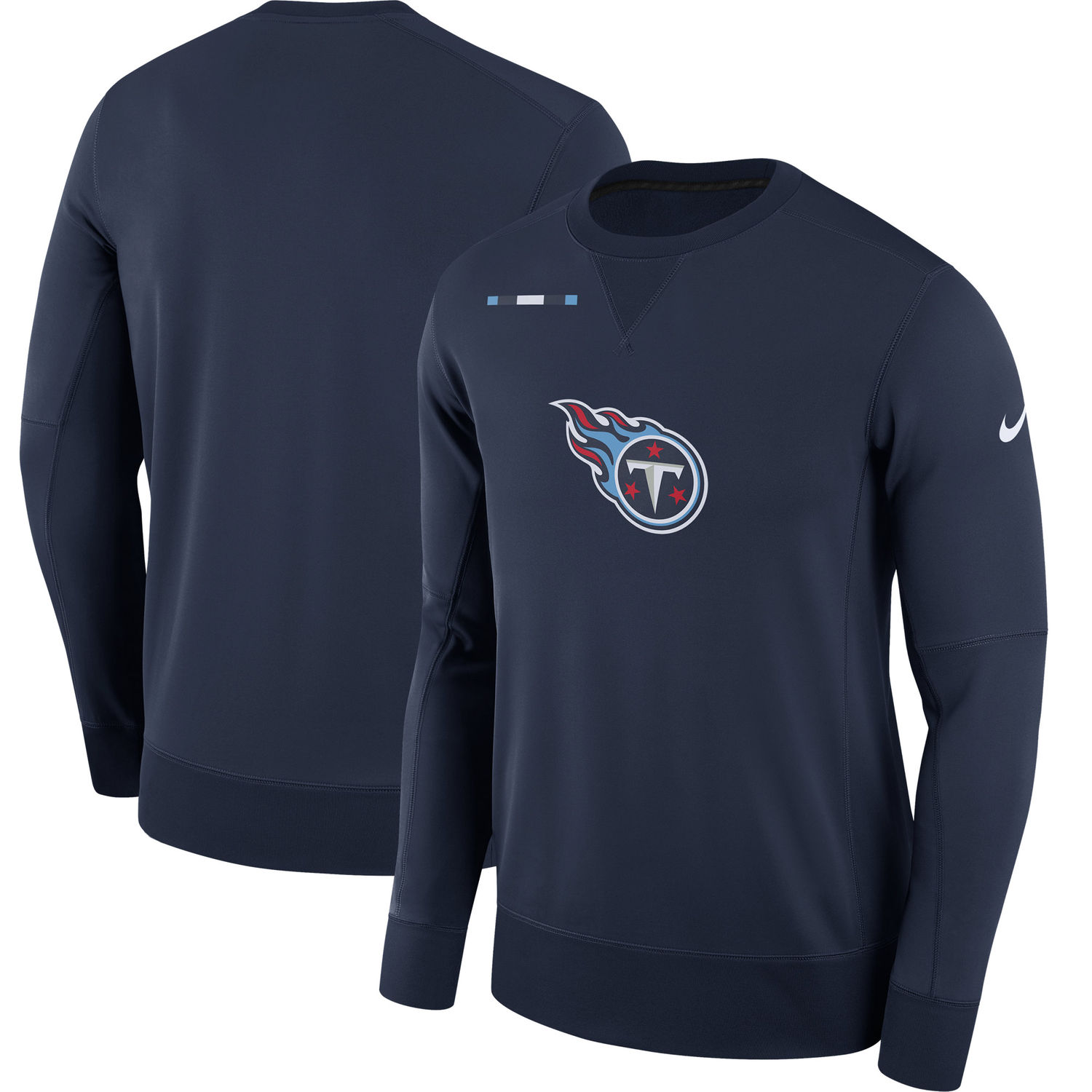 Mens Tennessee Titans Nike Navy Sideline Team Logo Performance Sweatshirt