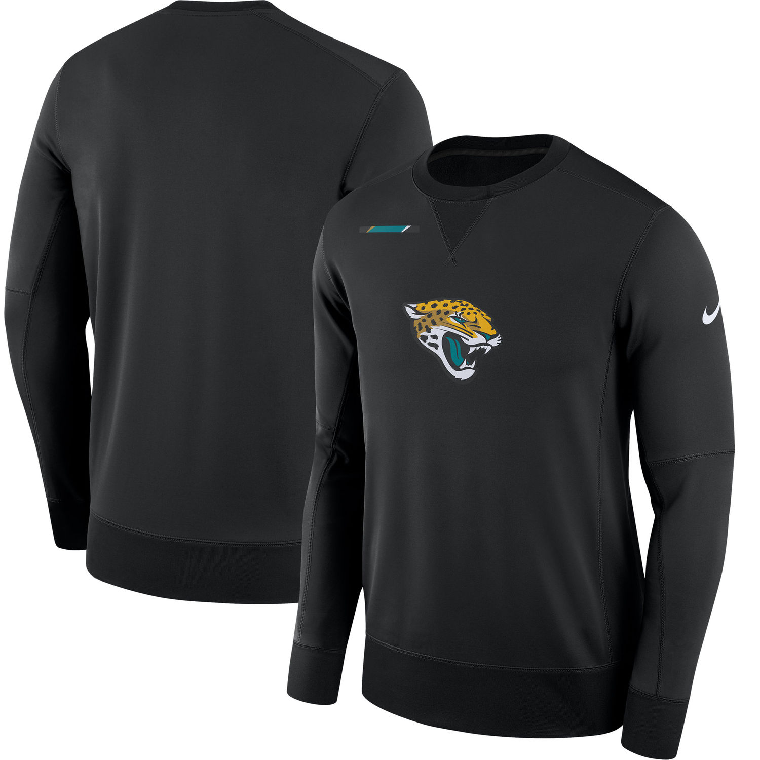Mens Jacksonville Jaguars Nike Black Sideline Team Logo Performance Sweatshirt