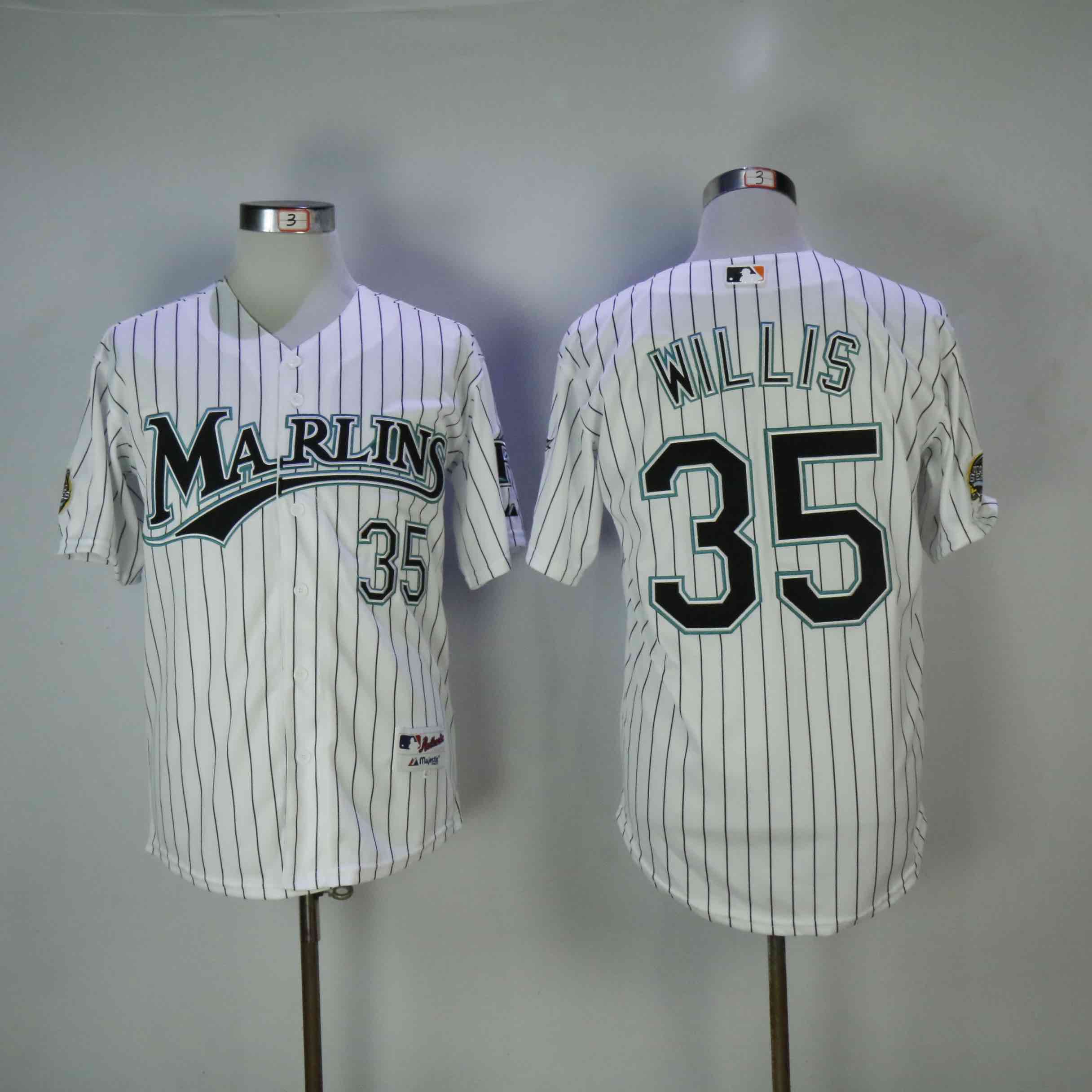 MLB Miami Marlins #35 Willis White Jersey