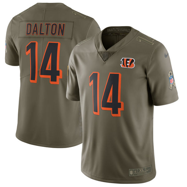 Mens Cincinnati Bengals #14 Dalton Olive Salute to Service Limited Jersey