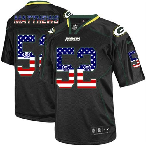 NFL Green Bay Packers #52 Matthews USA Flag Jersey