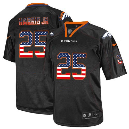 NFL Denver Broncos #25 Harris JR USA Flag Jersey