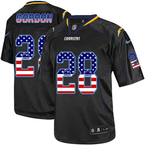 NFL San Diego Chargers #28 Gordon USA Flag Jersey