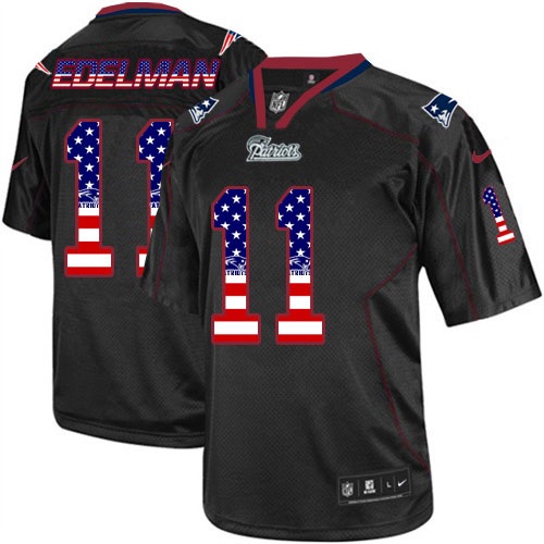 NFL New England Patriots #11 Edelman USA Flag Jersey