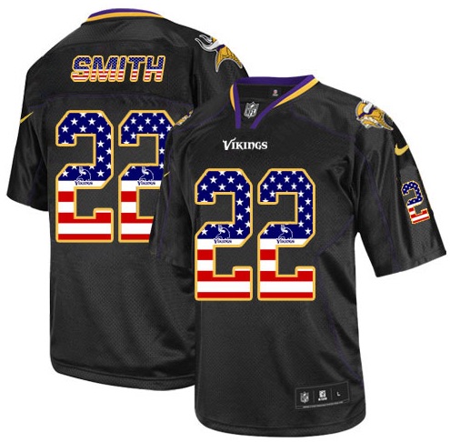 NFL Minnessota Vikings #22 Smith USA Flag Jersey