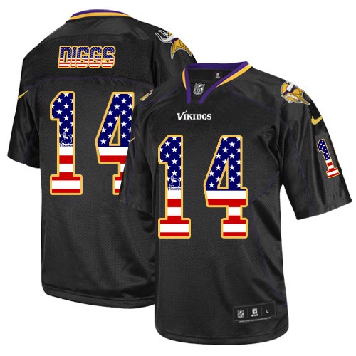 NFL Minnessota Vikings #14 Diggs USA Flag Jersey