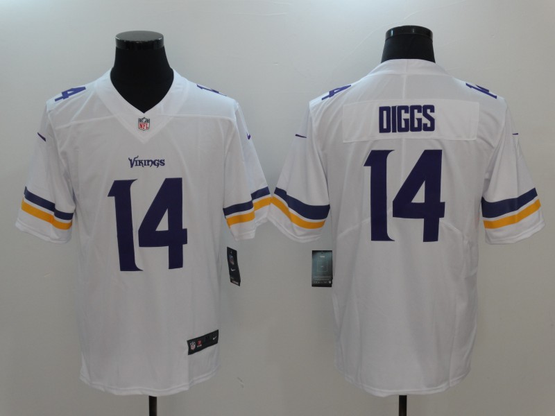 NFL Minnesota Vikings #14 Diggs White Vapor Limited Jersey