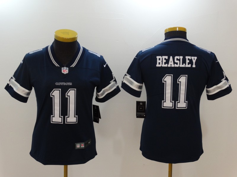 Womens Dallas Cowboys #11 Beasley Blue Vapor Limited Jersey