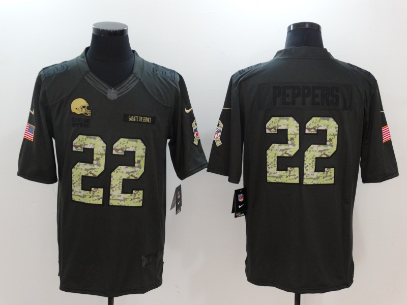 NFL Cleveland Browns #22 Peppers Salute to Service Jersey