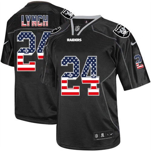 NFL Oakland Raiders #24 Lynch USA Flag Jersey