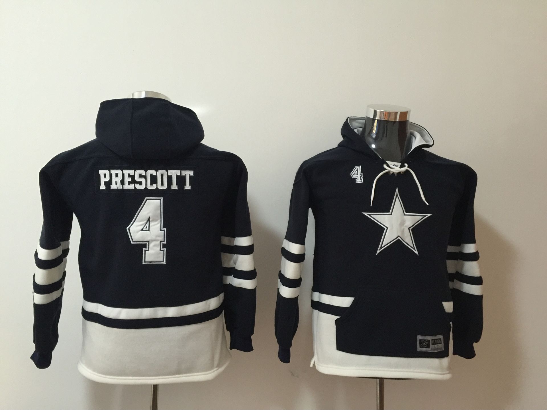 Kids NFL Dallas Cowboys #4 Prescott D.Blue Hoodie