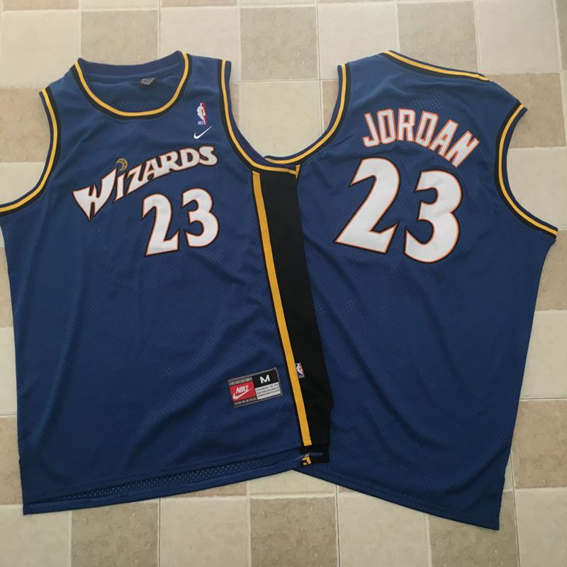 NBA Washington Wizards #23 Jordan Blue All Stitched Jersey--MZ