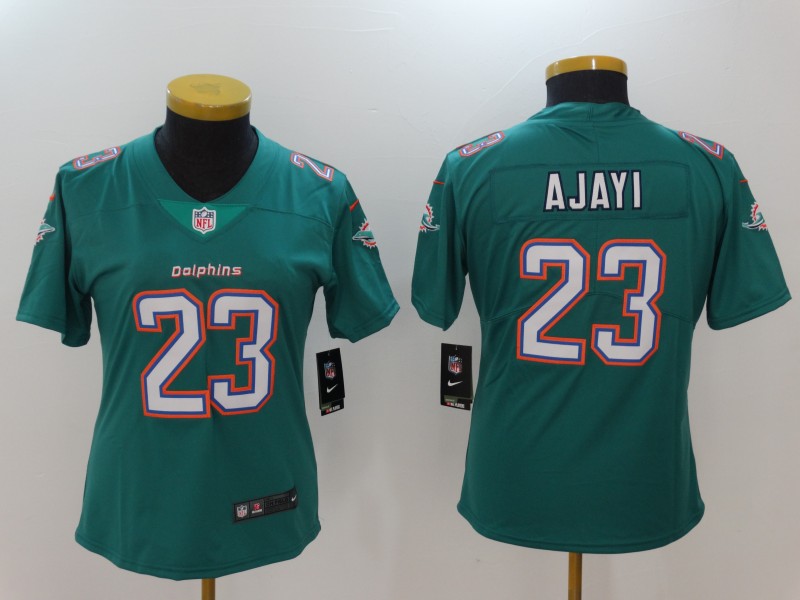 Womens Miami Dolphins #23 Ajayi Green Vapor Limited Jersey  