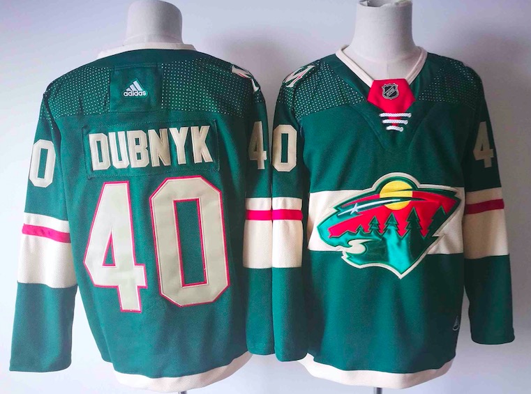 Adidas NHL Minnesota Wild #40 Dubnyk Green Jersey