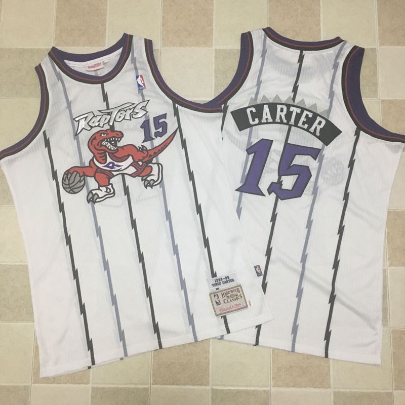 NBA Toronto Raptors #15 Carter White All Stitched Jersey--MZ