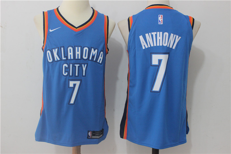 Nike NBA Oklahoma City Thunder #7 Anthony Blue Jersey