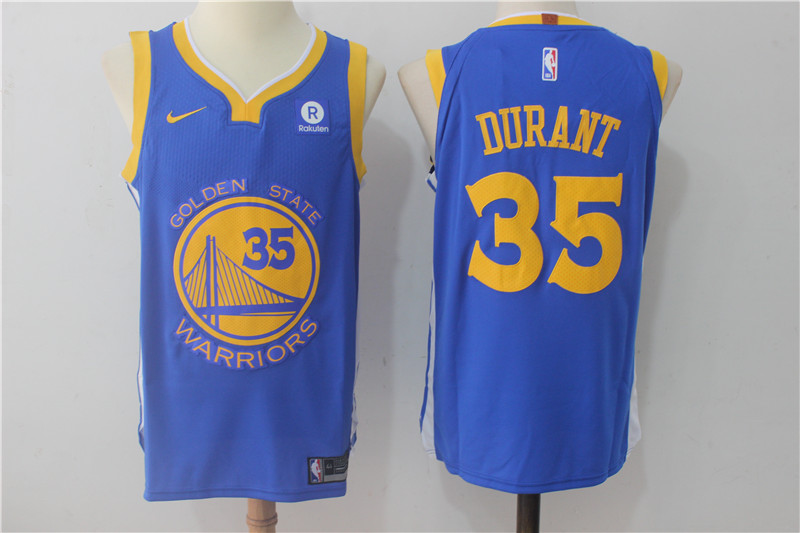 Nike NBA Golden State Warriors #35 Durant Blue Jersey