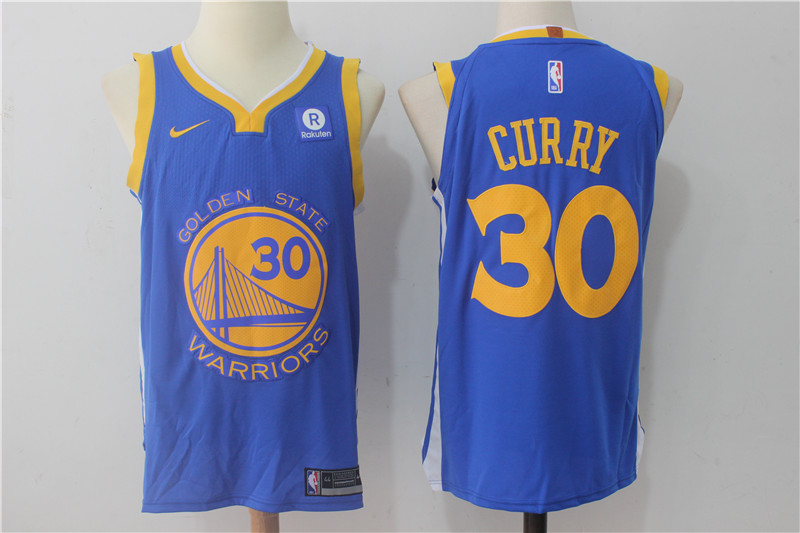 Nike NBA Golden State Warriors #30 Curry Blue Jersey