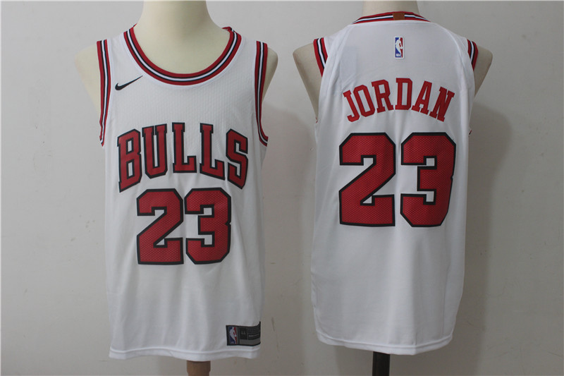 Nike NBA Chicago Bulls #23 Jordan White Jersey