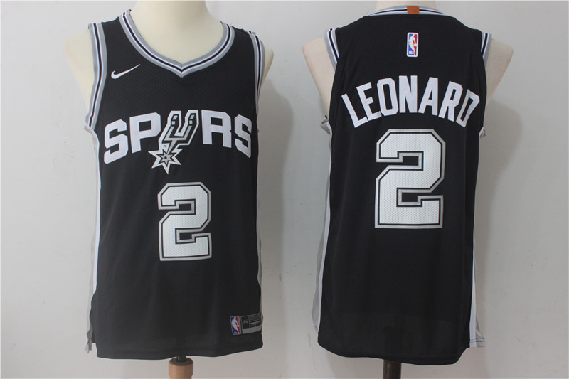 Nike NBA San Antonio Spurs #2 Leonard Black Jersey