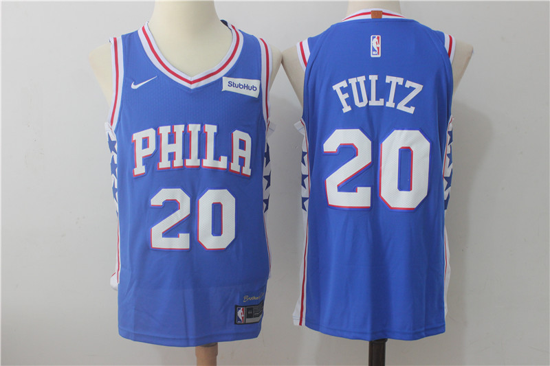 Nike NBA Philadelphia 76ers #20 Fultz Blue Jersey