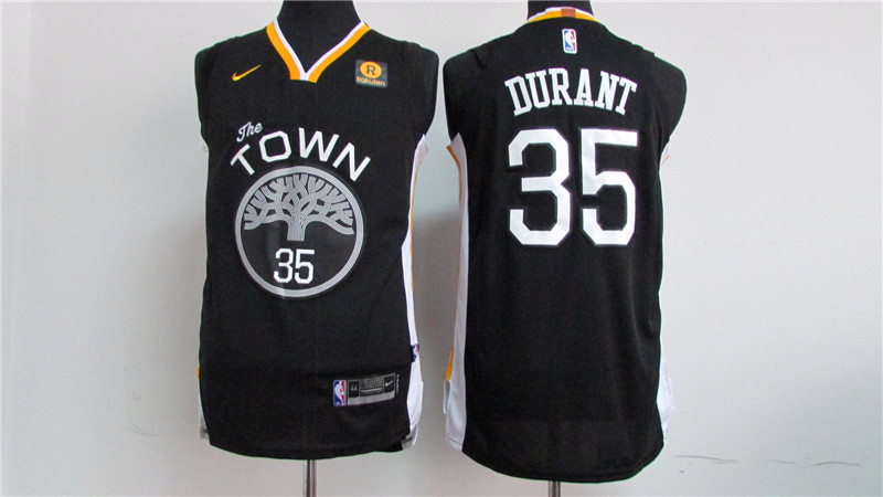 Nike NBA Golden State Warriors #35 Durant Black New Jersey