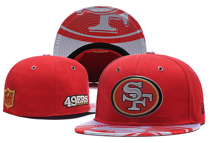 NFL San Francisco 49ers Red Fitted Hats--LX