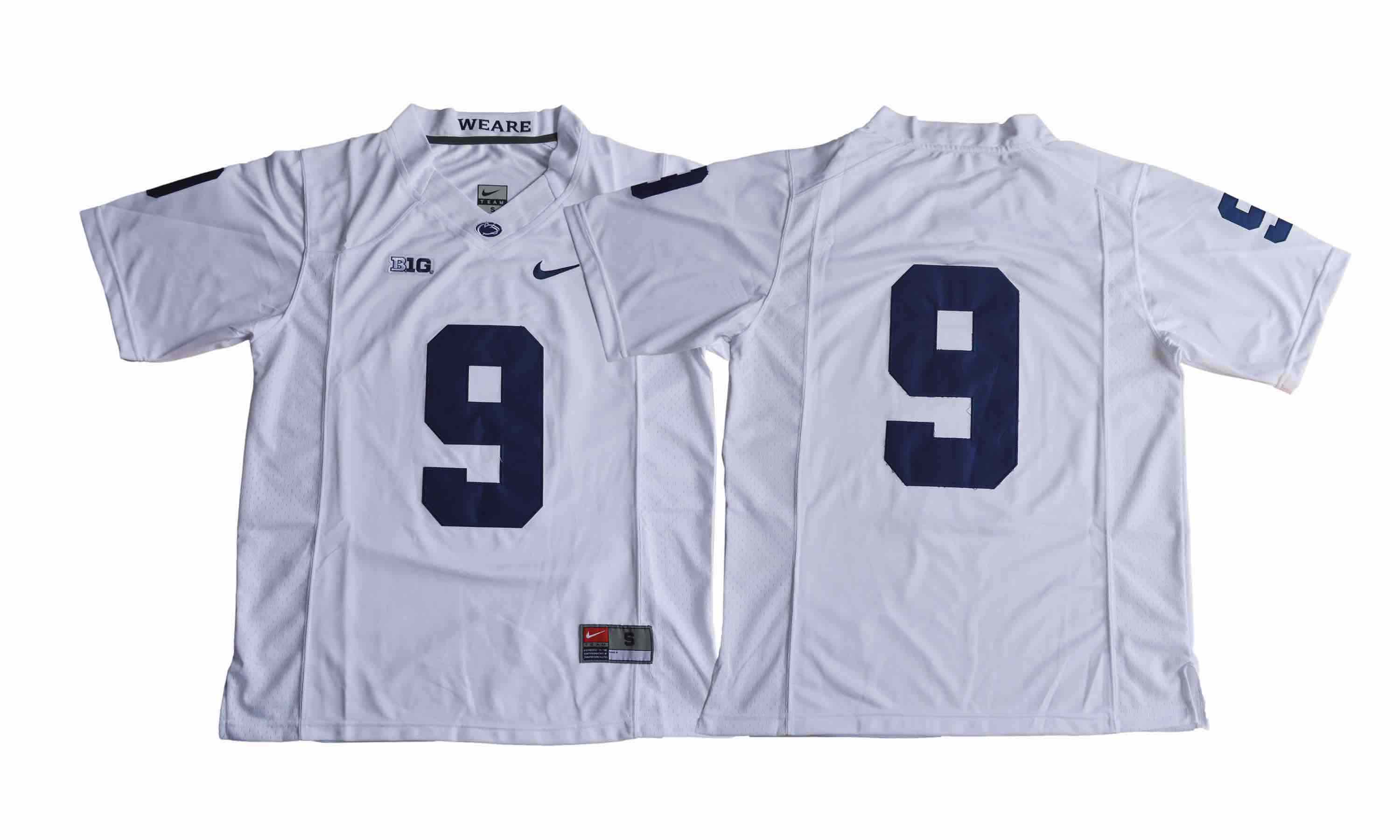 NCAA NCAA Penn State Nittany Lions #9 White Jersey 