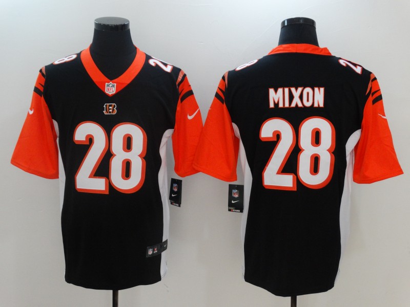 Mens Cincinnati Bengals #28 Mixon Black Vapor Limited Jersey