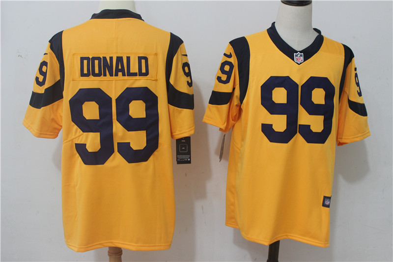 NFL Los Angeles Rams #90 Donald Yellow Vapor Limited Jersey