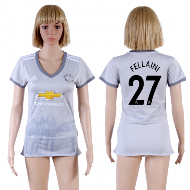 Womens Soccer Man Utd. #27 Fellaini Away Jersey